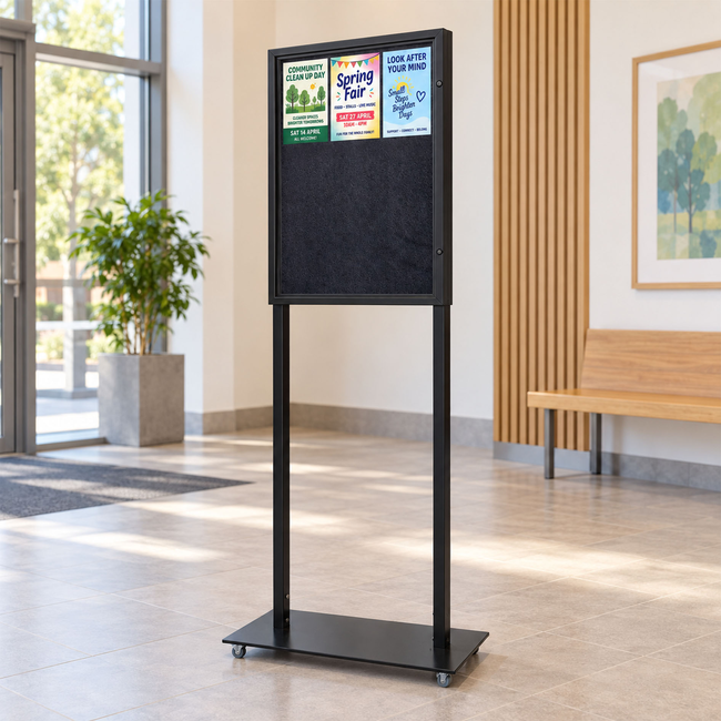 Tall Info Stand - 1 Felt Board