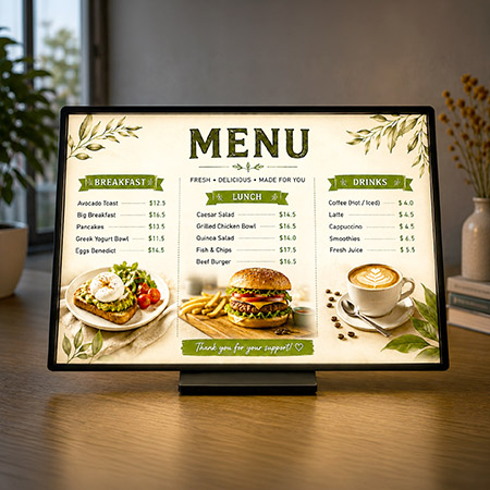 Slim Bright A2 Table Lightbox Sign