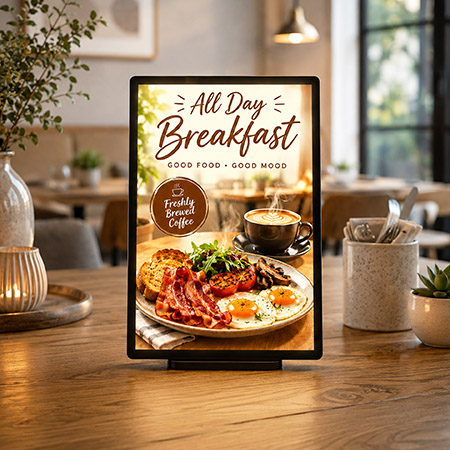 Slim Bright A4 Table Lightbox Sign