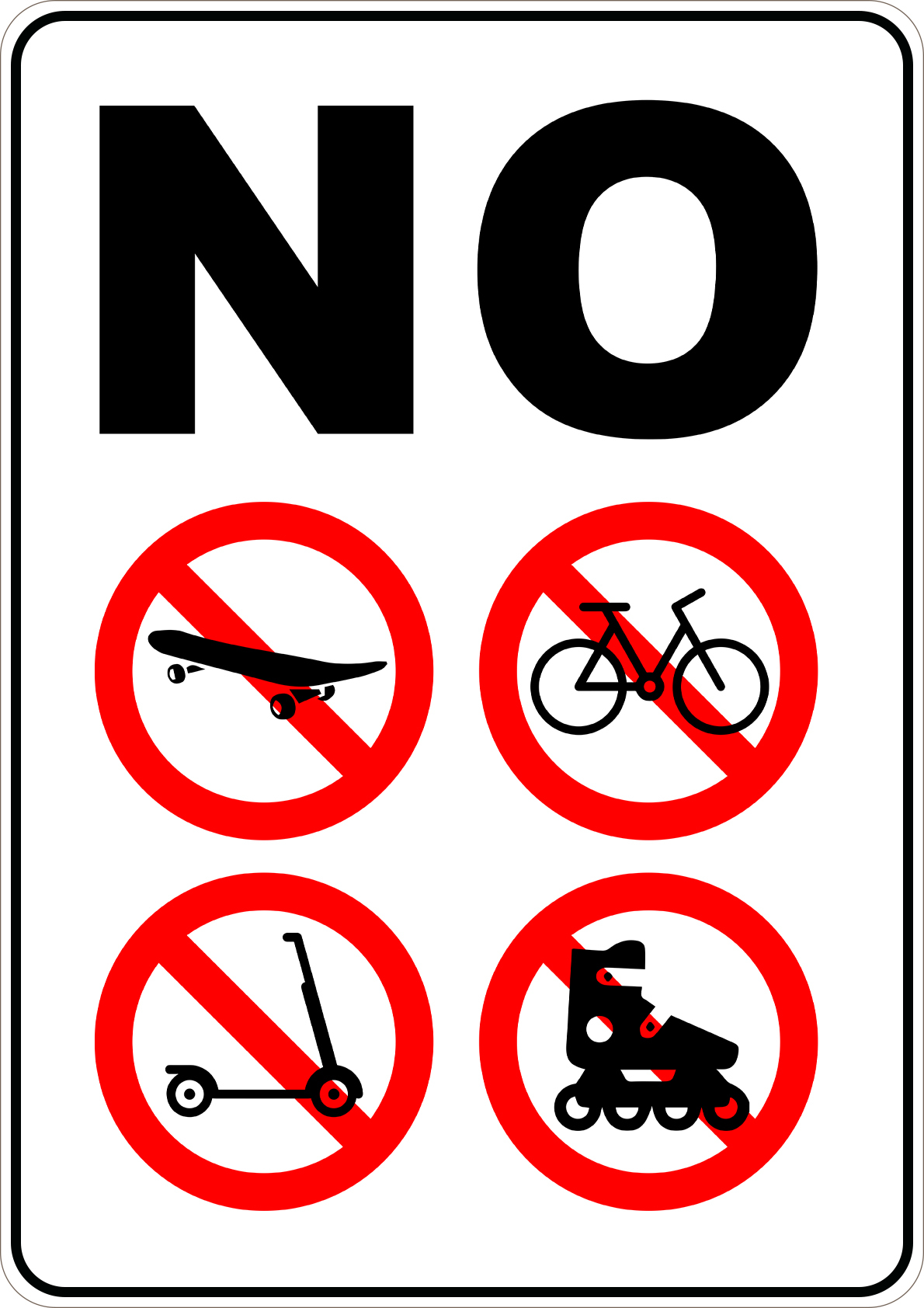 No Bicycles and Scooters Skate