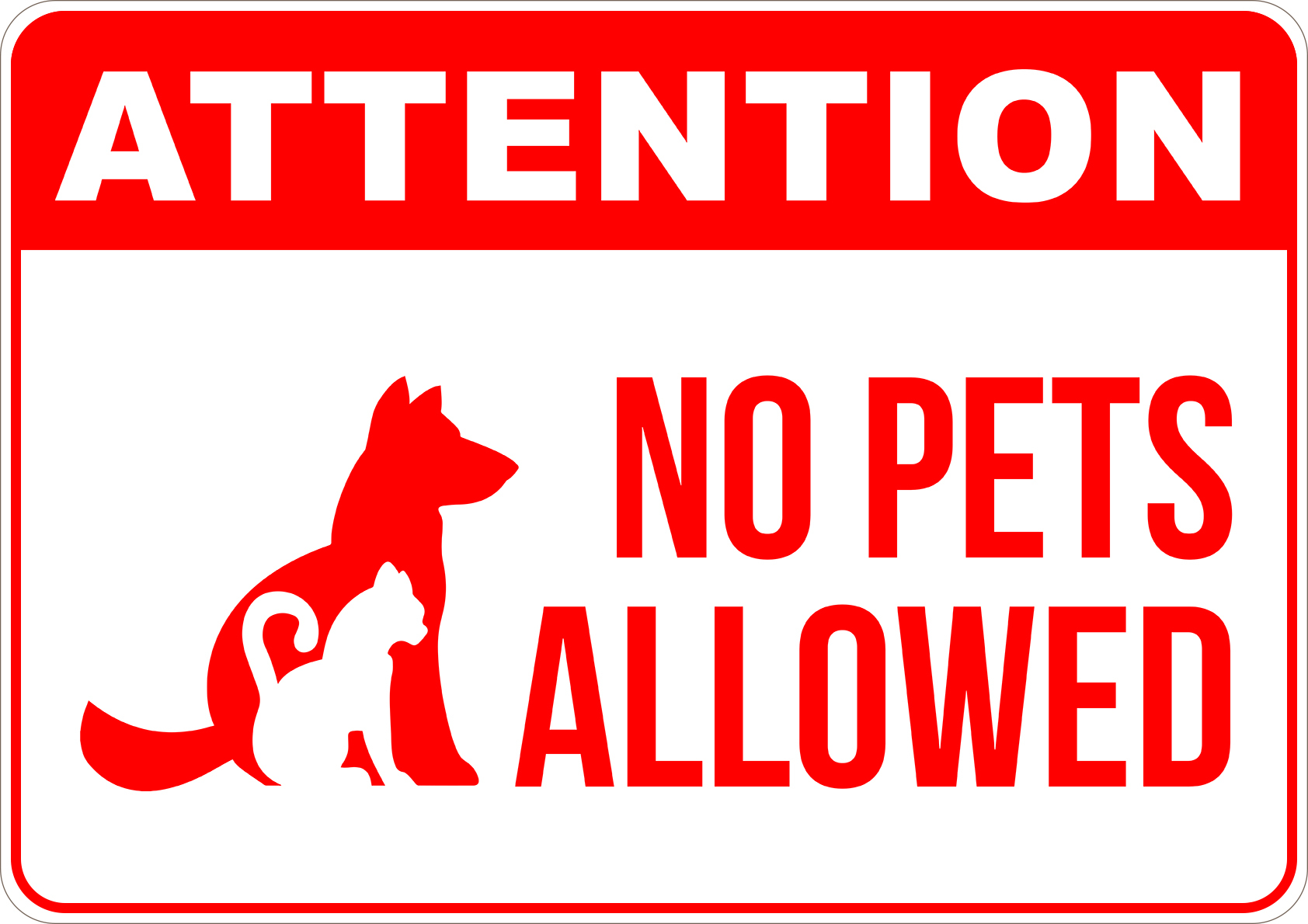 No Pet Allowed Sign No Pet Allowed Sign