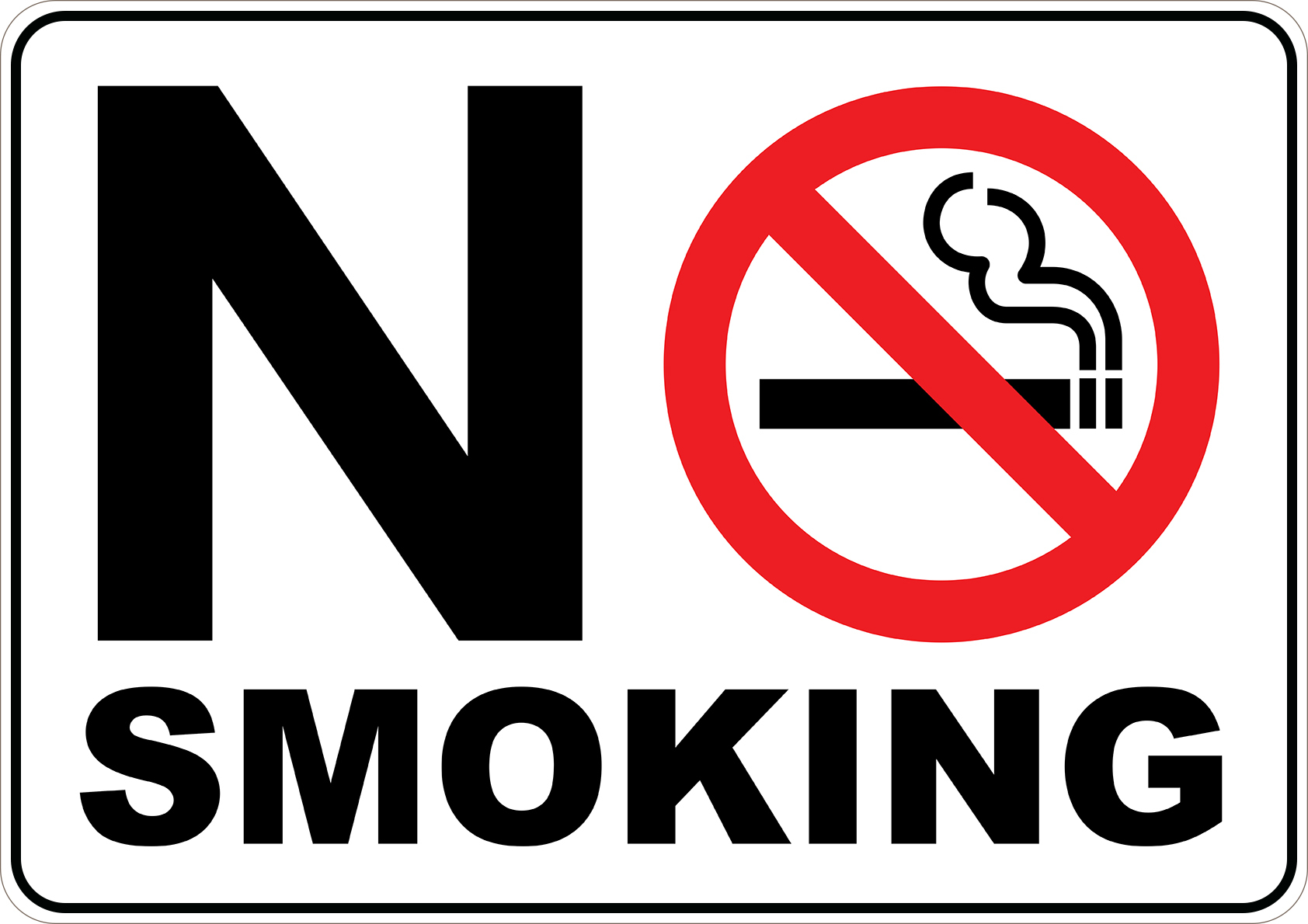 Large No Smoking Signs