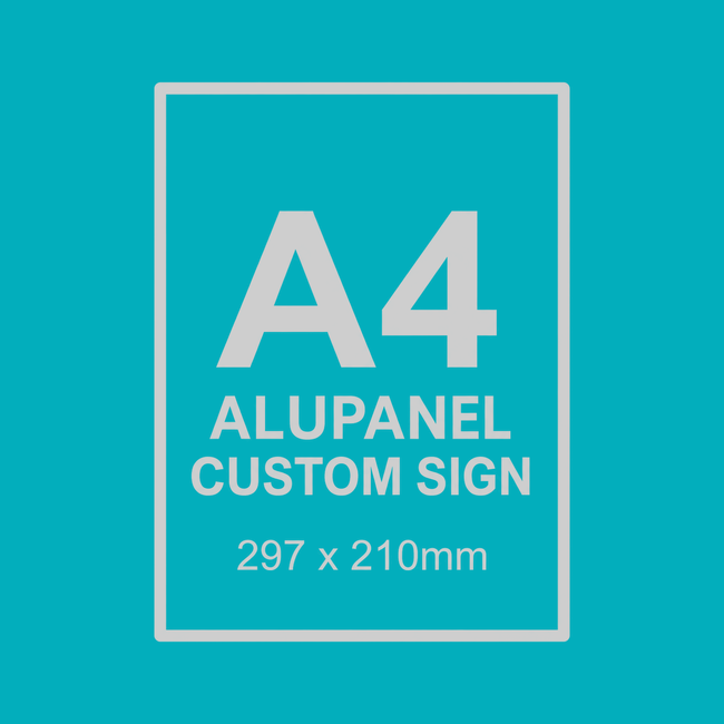Printed Aluminium Sign A4
