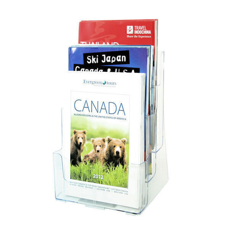 A4 Counter Three Tier Brochure Holder