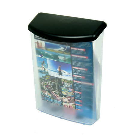 A4 Wall Outdoor Brochure Holder Case with Black Lid
