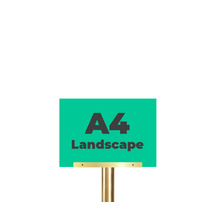 A4 Sign Gold Landscape Carousel