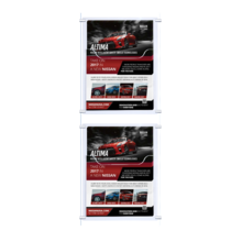Cable Brochure System 1 Column with 2 A4 Brochure Holders