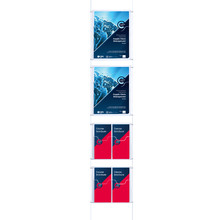 Cable Brochure System 1 Column with 2 A4 & 4 DL Brochure Holders
