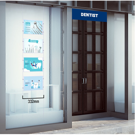 Single Column 4 Pocket A4 Landscape