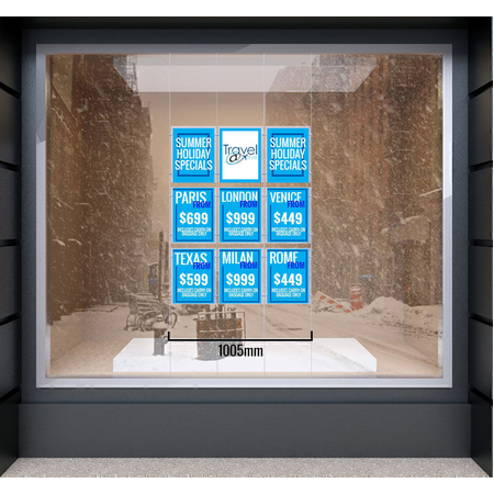 Triple Column 9 Pocket A3 Portrait