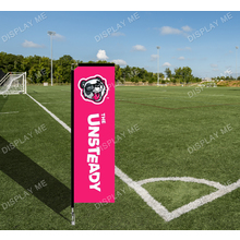 Single Sided 3 Meter Block Fabric Flag with Ground Spike