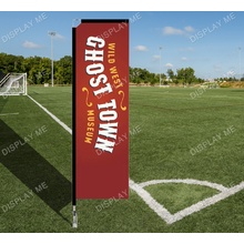 Double Sided 4.4 Meter Block Fabric Flag with Ground Spike