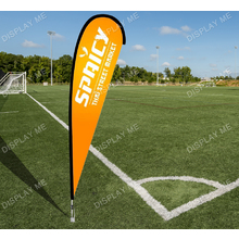 Single Sided 4.3 Meter Teardrop Fabric  Flag with Ground Spike