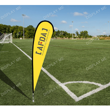 Single Sided 3.3 Meter Teardrop Fabric  Flag with Ground Spike
