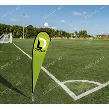 Single Sided 2.3 Meter Teardrop Fabric  Flag with Ground Spike