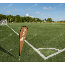 Single Sided 1.7 Meter Teardrop Fabric  Flag with Ground Spike