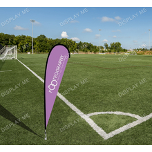 Double Sided 2.3 Meter Teardrop Fabric  Flag with Ground Spike