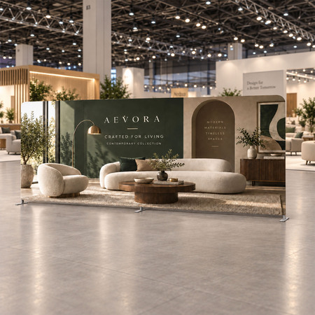Straight Expo Wall - Fabric Single Sided - W5960 x H2280mm