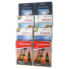 Wall Brochure Holder Combo holds 8 A4  