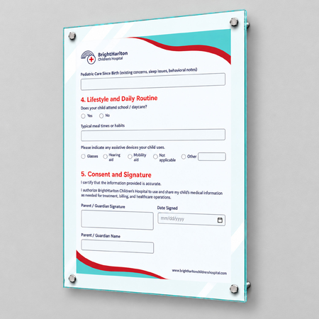 A2 Glassboard Poster Frame with Standoff Mounts