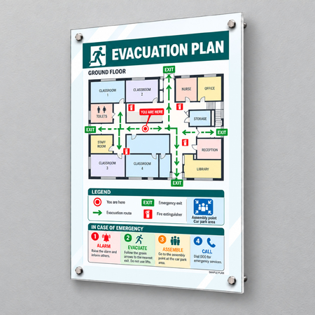 A3 Glassboard Poster Frame with Standoff Mounts