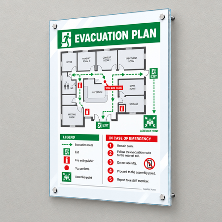 A3 Double Glass Poster Frame with Standoff Mounts