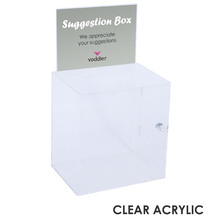 Premium Acrylic Clear Suggestion Box with A5 Display