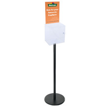 Premium Clear Suggestion Box with A4 Display on Black Pole and Base
