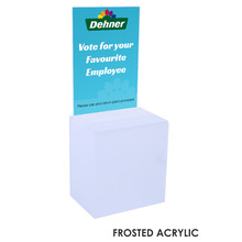 Premium Acrylic Frosted Suggestion Box with A4 Display