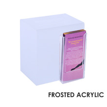 Premium Acrylic Frosted Suggestion Box with DL Brochure Holder