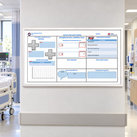 White Magnetic 1790 x 900 Hospital Frame