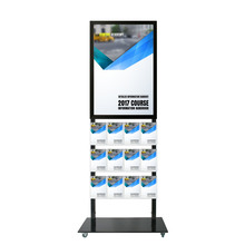 Tall Info Stand -  A1 Snap Frame with 12 A5 Brochure Holders