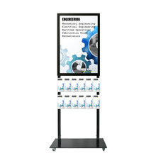 Tall Info Stand -  A1 Snap Frame with 12 DL Brochure Holders Double Sided 