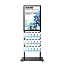 Tall Info Stand -  A1 Snap Frame with 18 DL Brochure Holders