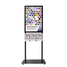 Tall Info Stand -  A1 Snap Frame with 3 A4 Brochure Holders Double Sided