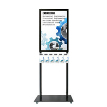 Tall Info Stand -  A1 Snap Frame with 6 DL Brochure Holders Double Sided