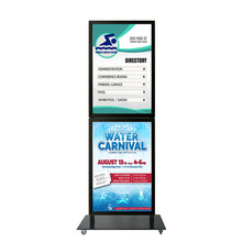 Tall Info Stand - with 2 x A1 Snap Frames