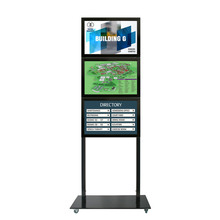 Tall Info Stand - with 3 x A2 Snap Frames Double Sided