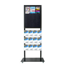 Tall Info Stand - 1 Felt Board  with 12 A5 Brochure Holders