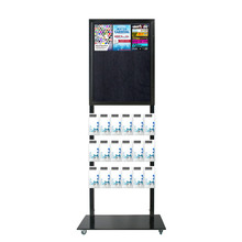 Tall Info Stand - 1 Felt Board with  18 DL Brochure Holders