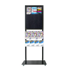 Tall Info Stand - 1 Felt Board with  3 A4 + 4 A5 Brochure Holders
