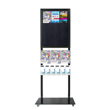 Tall Info Stand - 1 Felt Board with  3 A4 + 6 DL Brochure Holders - DOUBLE SIDED