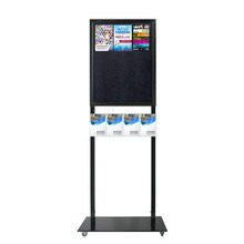 Tall Info Stand - 1 Felt Board with  4 A5 Brochure Holders - DOUBLE SIDED