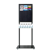 Tall Info Stand - 1 Felt Board with  6 DL Brochure Holders - DOUBLE SIDED