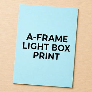 Printed Light Box Film for A-Frame