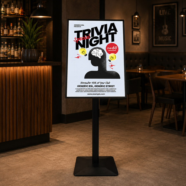 Slim Bright A2 Freestanding Lightbox Sign