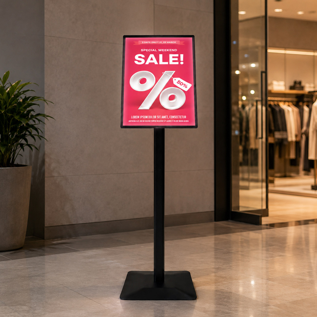 Slim Bright A3 Freestanding Lightbox Sign