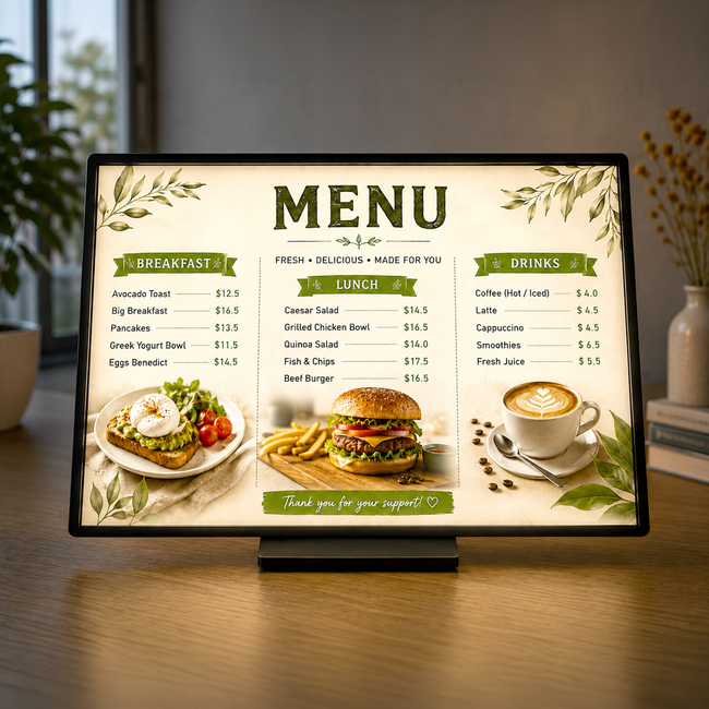 Slim Bright A2 Table Lightbox Sign