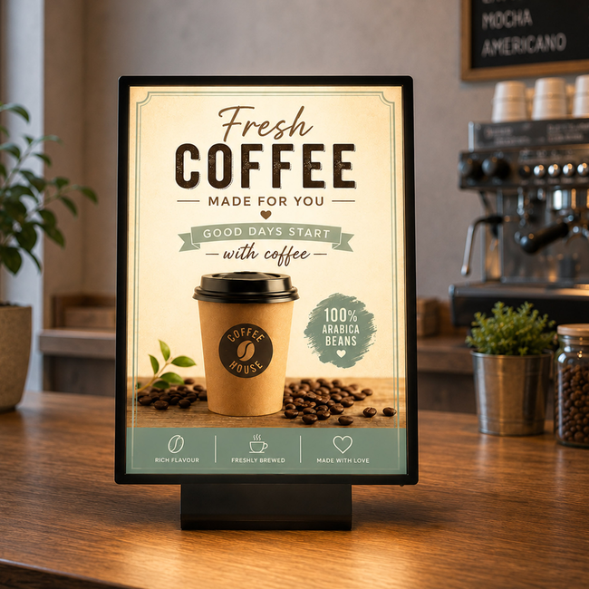 Slim Bright A3 Table Lightbox Sign