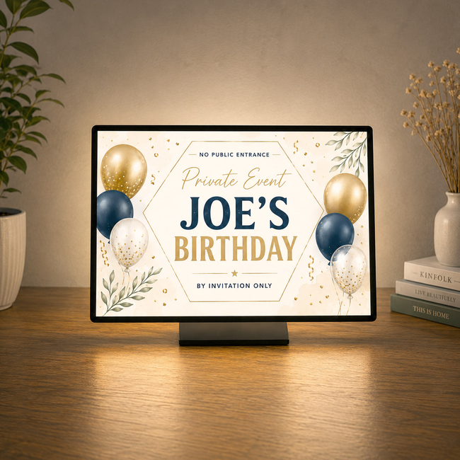 Slim Bright A3 Landscape Table Lightbox Sign